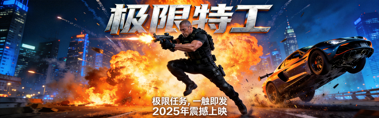 热门动作电影《极限特工》海报封面